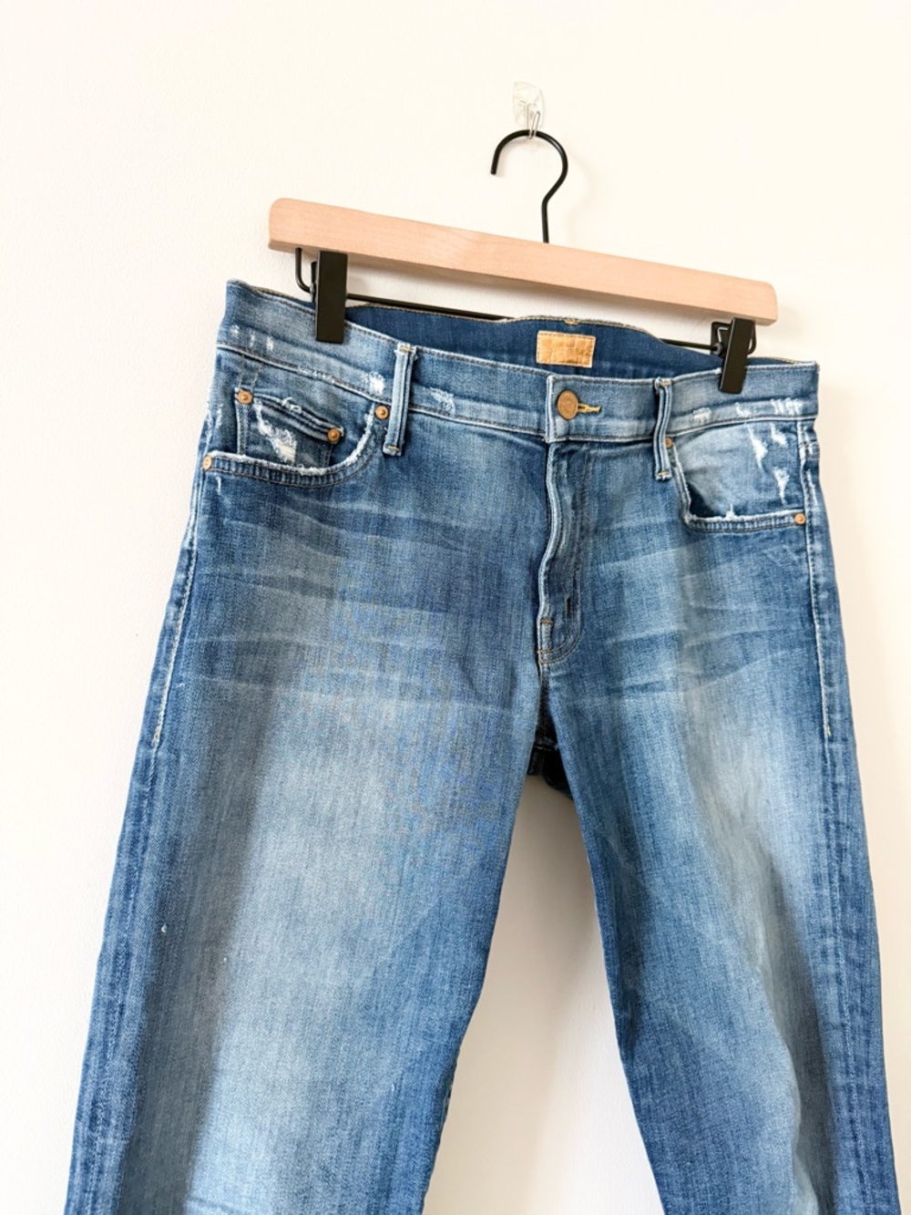 Mother The Drop Out Raw Hem Straight Jeans in Tequila Truth Size 28 - Picture 2 of 8